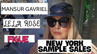 SAMPLE SALE SHOPPING IN NEW YORK CITY MASNSURE GAVRIEL FIGUE AND LELA ROSE [upl. by Enamrahs]