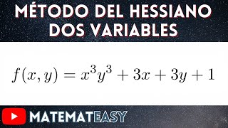 📌 Método del Hessiano  Máximos y Mínimos Relativos en Dos Variables Ejercicio 2 [upl. by Ahsiemac751]