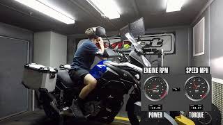 2023 Suzuki VStrom 650 XT Adventure Dyno Test [upl. by Eardnoed]