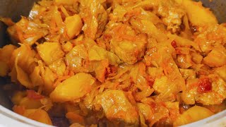 тушёная капуста с картошкой и мясом  Самый вкусный рецепт приготовления [upl. by Nnylyam]