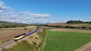 60047 Gleams as she powers past Newton St Loe 03092024 [upl. by Atims]