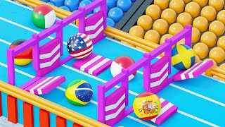 Marble Race 3D Door Dash  32 Countries Tournament [upl. by Atalante]