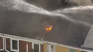 Massive fire damages homes in Norristown [upl. by Richmound]