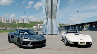 CHEVROLET CORVETTE C3 vs С8 [upl. by Aelsel]