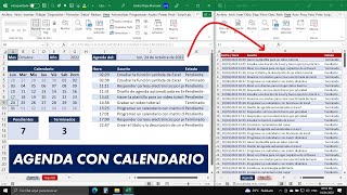 Cómo Hacer una AGENDA Automatizada e Interactiva en Excel con Calendario [upl. by Adnylam]