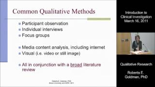 Qualitative Research for Public Health and Clinical Investigation [upl. by Henryk]