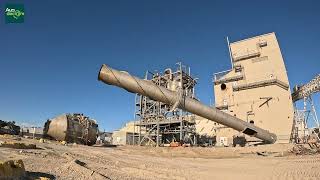 Ausdecom safely bringing down a 40m tall stainlesssteel stack at Incitec Pivot Ltd Gibson Island [upl. by Esile]