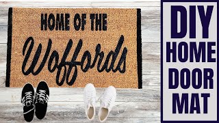 HOW TO MAKE A DOOR MAT USING YOUR CRICUT  using permanent vinyl [upl. by Retrac]