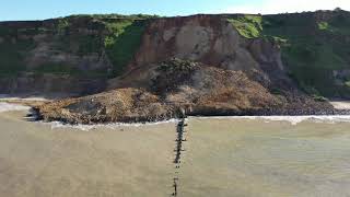 Sidestrand Landslide  aerial view [upl. by Mead459]