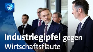 Industriegipfel FDP will „Richtungsentscheidungen“ in Ampel [upl. by Lyj]