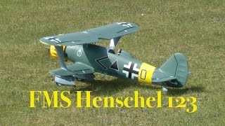 FMS Henschel 123  Maiden Flight [upl. by Reldnahc]