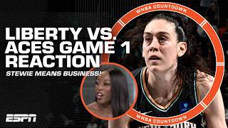 Liberty vs Aces REACTION 🔥 Stewie amp the Liberty are MOTIVATED  Andraya Carter  WNBA Countdown [upl. by Eiddam]