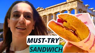 MUST TRY FOOD in ATHENS Sandwich Athens Travel Guide 2024 [upl. by Thissa672]