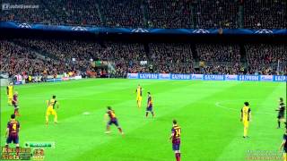 Barcelona vs Atletico Madrid 11 Diego Ribas goal vs Barca HD 2014 [upl. by Einyaj995]