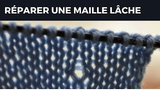 Réparer une maille lâche [upl. by Damalas]