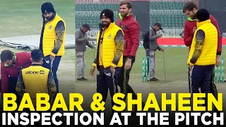 PSL 9  Babar amp Shaheen Inspection at the Pitch  Peshawar Zalmi vs Lahore Qalandars  M2A1A [upl. by Nnoved]