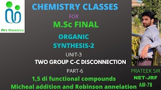 ORGANIC SYNTHESISTWO GROUP CC DISCONNECTIONMSc FINAL CHEMISTRYORGANIC SPECIALIZATION [upl. by Enitsed853]