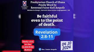 PCG Presbyterian Church of Ghana Almanac Presby Word by Rev Foster Ampofo 041024 [upl. by Hazen]