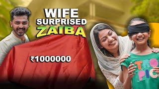 WIFE SURPRISED ZAIBA worth ₹1000000😱🤑 [upl. by Rheta]