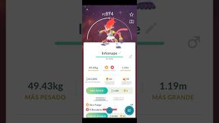 ✨️Evolucionando a Infernape Shiny en Pokémon Go✨️ PokemonGo pokémon [upl. by Adok]