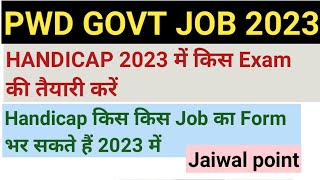 PWD GOVT JOB 2023 2023 में handicap के लिए best job best job for handicap [upl. by Gerry]