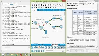 IPV6 CONFIGURATION USING CISCO PACKET TRACER [upl. by Annie]