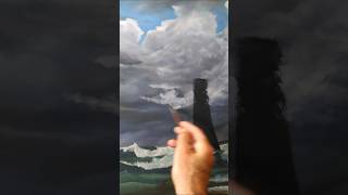 Whiteford Lighthouse ARTWORK stage 4 growyourchannel seascapepainting lighthouse [upl. by Saum531]