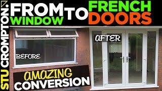 French door conversion how to remove window [upl. by Karia]