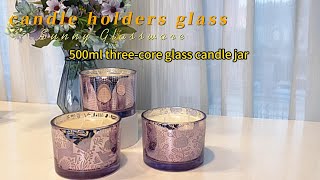 500ml threecore glass candle jar [upl. by Odawa66]