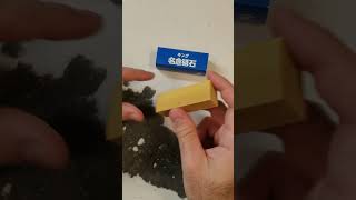 Using a cleaning stone to remove debris from your whetstone [upl. by Upali929]