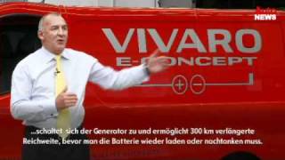 Opel Vivaro eConcept ElektroTransporter mit über 400 km Reichweite [upl. by Coryden341]