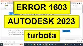 ERROR 1603 FOR Autodesk 2023autocad  revit  maya 3ds max  turbotax 2022  2021 [upl. by Redmer82]