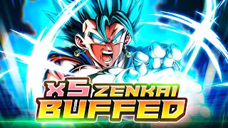 5x ZENKAI BUFFED LF TRANSFORMING VB SHREDS ENTIRE TEAMS AT LIGHTNING SPEED  Dragon Ball Legends [upl. by Atiluap]