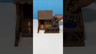 Destroying a beautiful miniature clay house  🏘  shorts 338 craft clayart house [upl. by Massingill]