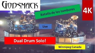 Godsmack Batalla de Los tambores Dual Drum BattleSolo Live Winnipeg Canada 4K 2023 [upl. by Nivi]