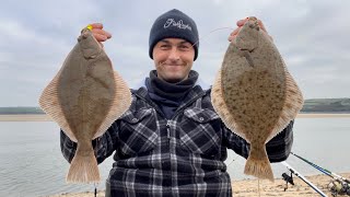 Shore Fishing UK  Flounder and Bass Fishing in an Estuary  The Fish Locker [upl. by Aihsikal905]