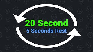 20 Second Interval Timer with 5 Seconds Rest [upl. by Attelocin997]