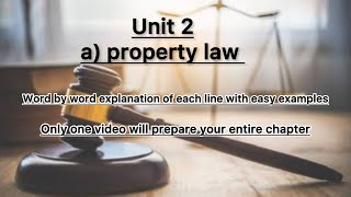 Law of property  one shot 🔥  Class 12  Legal Studies [upl. by Lesiram252]