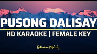 PUSONG DALISAY  Karaoke  Female Key C [upl. by Nosyd927]