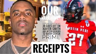 Deion Sanders Jr GOES OFF On Xavier Smith And Media Trying To Bash Coach Prime “RECIEPTS” [upl. by Ramo]