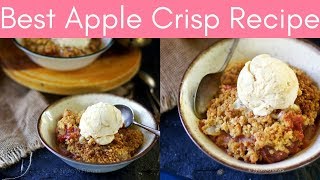 The Best Apple Crisp recipe Eggless  Easy Apple Crisp recipe [upl. by Aneerb]