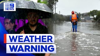 Severe weather warnings after heavy rain and wild winds  9 News Australia [upl. by Benedicto134]