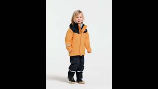 Didriksons Skare Kids Ski Jacket amp Pants Set  Fire Yellow [upl. by Brenton693]