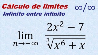 Límites con radicales al infinito Infinito entre Infinito limites con raíces cubicas en denominador [upl. by Reyotal]