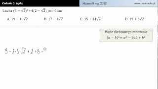 Zadanie 3  Matura z matematyki 8 maj 2012 [upl. by Mureil]