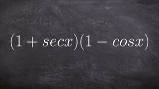 How to multiply two binomials with trigonometric functions to simplify an expression [upl. by Preston]