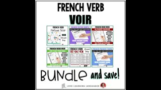 French Verb VOIR Worksheets and Activities Bundle [upl. by Hakeber]