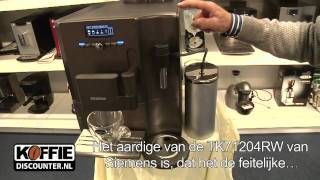 Siemens TK71204RW espressomachine  TK71204 RW een top espressoapparaat uit de Siemens EQ7 serie [upl. by Eirok]