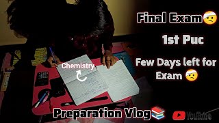 1st Puc Science Final Exam Preparation Vlog 🤕📚  Final Exam Study Vlog 🤯  Few Days Left for Exam 🤯🍵 [upl. by Rexer]