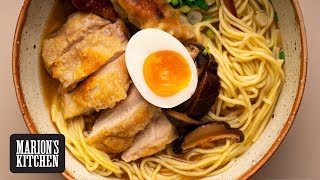 Crispy Chicken amp Gyoza Ramen Noodles  Marions Kitchen [upl. by Oringa]